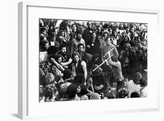 Gimme Shelter, Hell's Angels Beating an Audience Member at Altamont, 1970-null-Framed Photo