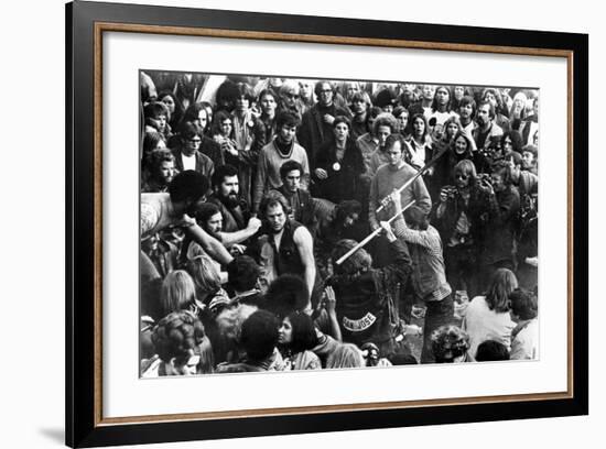 Gimme Shelter, Hell's Angels Beating an Audience Member at Altamont, 1970-null-Framed Photo