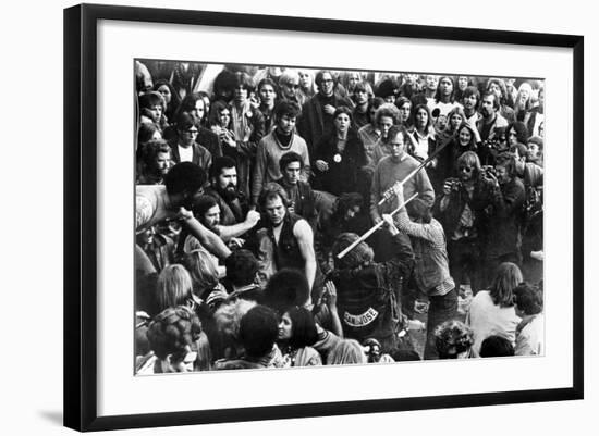 Gimme Shelter, Hell's Angels Beating an Audience Member at Altamont, 1970-null-Framed Photo