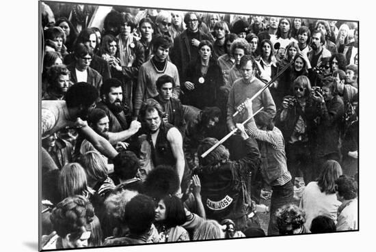 Gimme Shelter, Hell's Angels Beating an Audience Member at Altamont, 1970-null-Mounted Photo