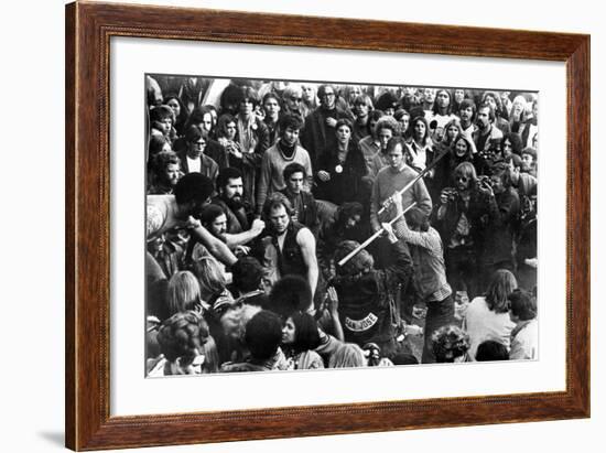 Gimme Shelter, Hell's Angels Beating an Audience Member at Altamont, 1970-null-Framed Photo