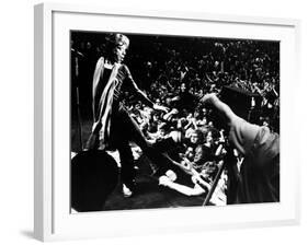 Gimme Shelter, Mick Jagger, 1970, Performing Onstage-null-Framed Photo