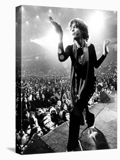 Gimme Shelter, Mick Jagger, 1970-null-Stretched Canvas