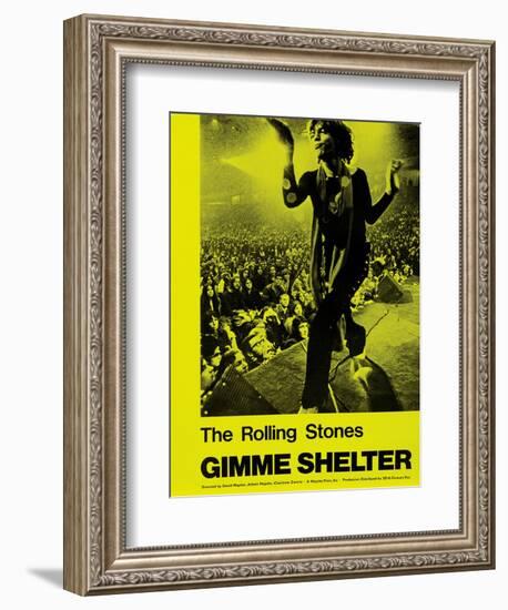 Gimme Shelter, Mick Jagger, 1970-null-Framed Art Print