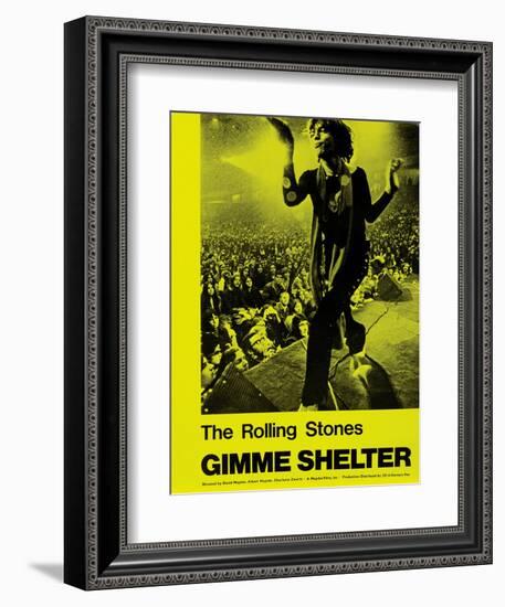 Gimme Shelter, Mick Jagger, 1970-null-Framed Art Print