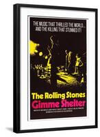 Gimme Shelter, US Poster Art, Mick Jagger, Keith Richards, (AKA the Rolling Stones), 1970-null-Framed Art Print