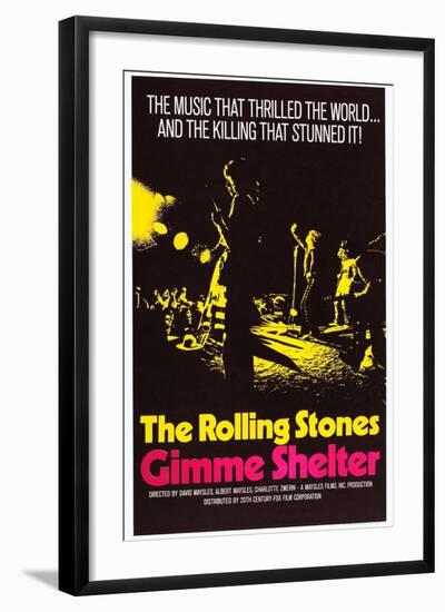 Gimme Shelter, US Poster Art, Mick Jagger, Keith Richards, (AKA the Rolling Stones), 1970-null-Framed Art Print