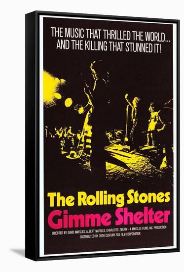 Gimme Shelter, US Poster Art, Mick Jagger, Keith Richards, (AKA the Rolling Stones), 1970-null-Framed Stretched Canvas