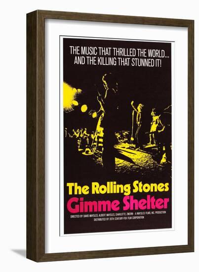 Gimme Shelter, US Poster Art, Mick Jagger, Keith Richards, (AKA the Rolling Stones), 1970-null-Framed Art Print