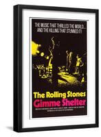 Gimme Shelter, US Poster Art, Mick Jagger, Keith Richards, (AKA the Rolling Stones), 1970-null-Framed Art Print