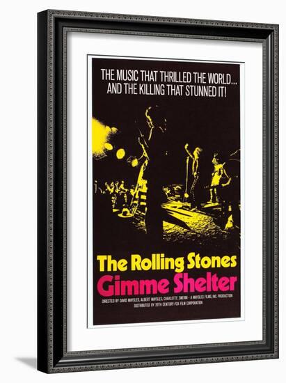 Gimme Shelter, US Poster Art, Mick Jagger, Keith Richards, (AKA the Rolling Stones), 1970-null-Framed Art Print