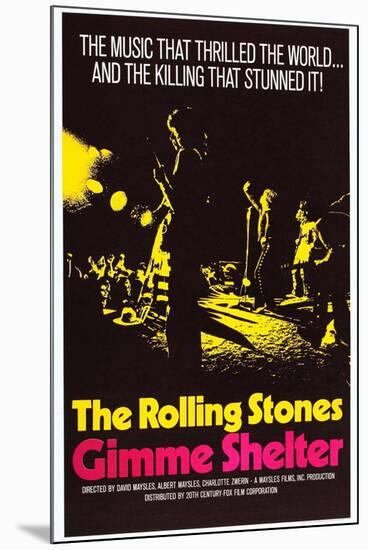 Gimme Shelter, US Poster Art, Mick Jagger, Keith Richards, (AKA the Rolling Stones), 1970-null-Mounted Art Print