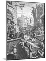 Gin Lane, 1751-William Hogarth-Mounted Giclee Print