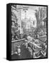 Gin Lane, 1751-William Hogarth-Framed Stretched Canvas