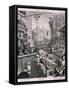 Gin Lane, 1751-William Hogarth-Framed Stretched Canvas