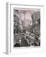 Gin Lane, 1751-William Hogarth-Framed Giclee Print