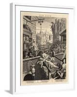 Gin Lane (Beer Street and Gin Lane), 1751-William Hogarth-Framed Giclee Print