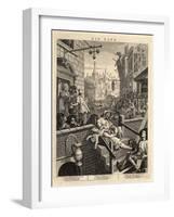 Gin Lane (Beer Street and Gin Lane), 1751-William Hogarth-Framed Giclee Print