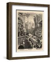 Gin Lane (Beer Street and Gin Lane), 1751-William Hogarth-Framed Giclee Print