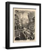 Gin Lane (Beer Street and Gin Lane), 1751-William Hogarth-Framed Giclee Print