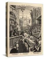 Gin Lane (Beer Street and Gin Lane), 1751-William Hogarth-Stretched Canvas
