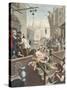 Gin Lane, Illustration from 'Hogarth Restored: the Whole Works of the Celebrated William Hogarth,…-William Hogarth-Stretched Canvas