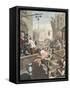 Gin Lane, Illustration from 'Hogarth Restored: the Whole Works of the Celebrated William Hogarth,…-William Hogarth-Framed Stretched Canvas