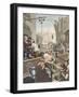 Gin Lane, Illustration from 'Hogarth Restored: the Whole Works of the Celebrated William Hogarth,…-William Hogarth-Framed Giclee Print