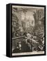 Gin Lane-William Hogarth-Framed Stretched Canvas