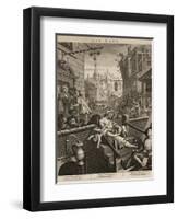 Gin Lane-William Hogarth-Framed Premium Giclee Print