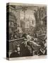 Gin Lane-William Hogarth-Stretched Canvas