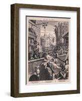 Gin Lane-William Hogarth-Framed Art Print