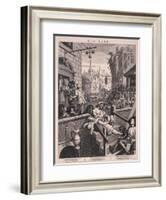 Gin Lane-William Hogarth-Framed Art Print