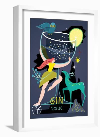 Gin Tonic, 2017-Yuliya Drobova-Framed Giclee Print