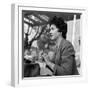 Gina Lollobrigida at the Table of a Bar-null-Framed Photographic Print