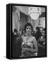 Gina Lollobrigida During Her Visit-Ed Clark-Framed Stretched Canvas