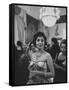 Gina Lollobrigida During Her Visit-Ed Clark-Framed Stretched Canvas