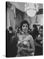 Gina Lollobrigida During Her Visit-Ed Clark-Stretched Canvas