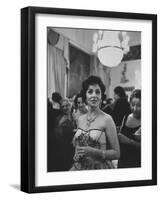 Gina Lollobrigida During Her Visit-Ed Clark-Framed Photographic Print