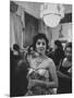 Gina Lollobrigida During Her Visit-Ed Clark-Mounted Photographic Print