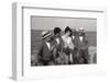 Gina Lollobrigida on the Seashore with Lifeguards-null-Framed Photographic Print