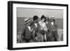 Gina Lollobrigida on the Seashore with Lifeguards-null-Framed Photographic Print