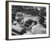 Gina Lollobrigida Taking a Driving Lesson-Peter Stackpole-Framed Premium Photographic Print