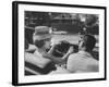 Gina Lollobrigida Taking a Driving Lesson-Peter Stackpole-Framed Premium Photographic Print