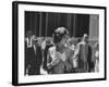 Gina Lollobrigida Walking Down Street-Peter Stackpole-Framed Premium Photographic Print