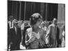 Gina Lollobrigida Walking Down Street-Peter Stackpole-Mounted Premium Photographic Print