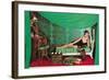 Gina Lolobrigida with Monkey-null-Framed Art Print
