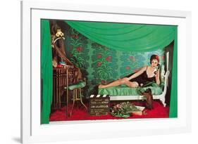 Gina Lolobrigida with Monkey-null-Framed Art Print