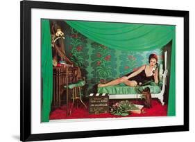 Gina Lolobrigida with Monkey-null-Framed Art Print