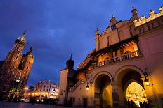 The City of Krakow in Poland. Marketplace with (Left to Right) St. Mary's Cathedral, Tuchlauben,-ginasanders-Photographic Print